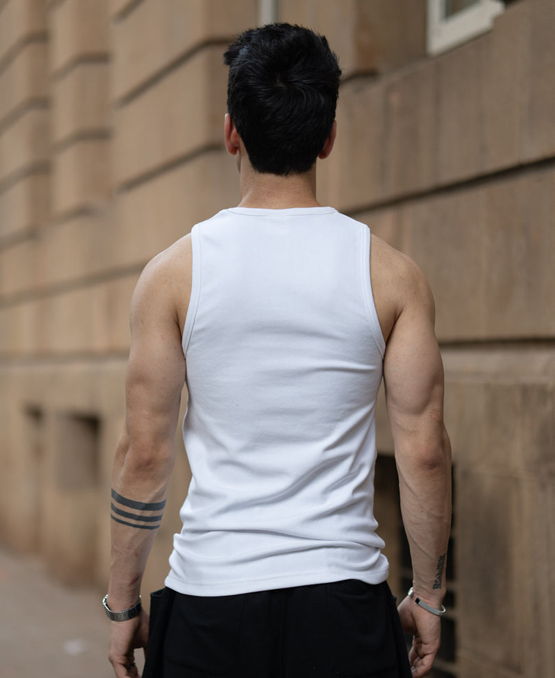 B&W Slim Fit Vest Pack Of Two 100% Cotton