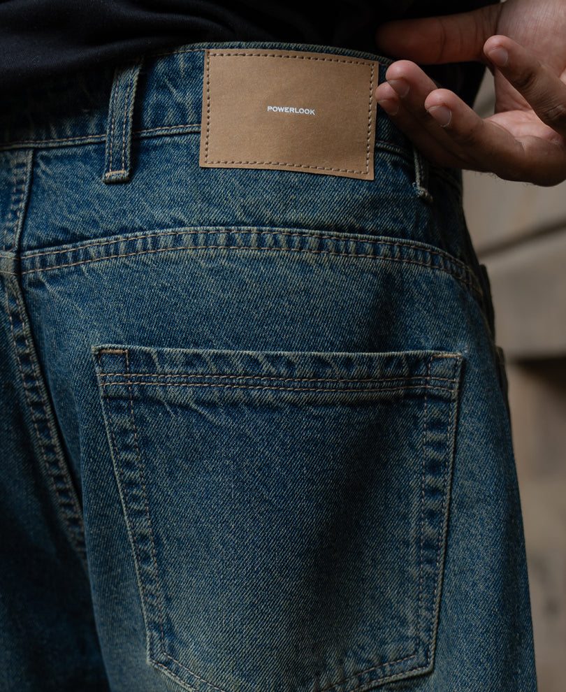 Mib Blue Barrel Fit Jeans
