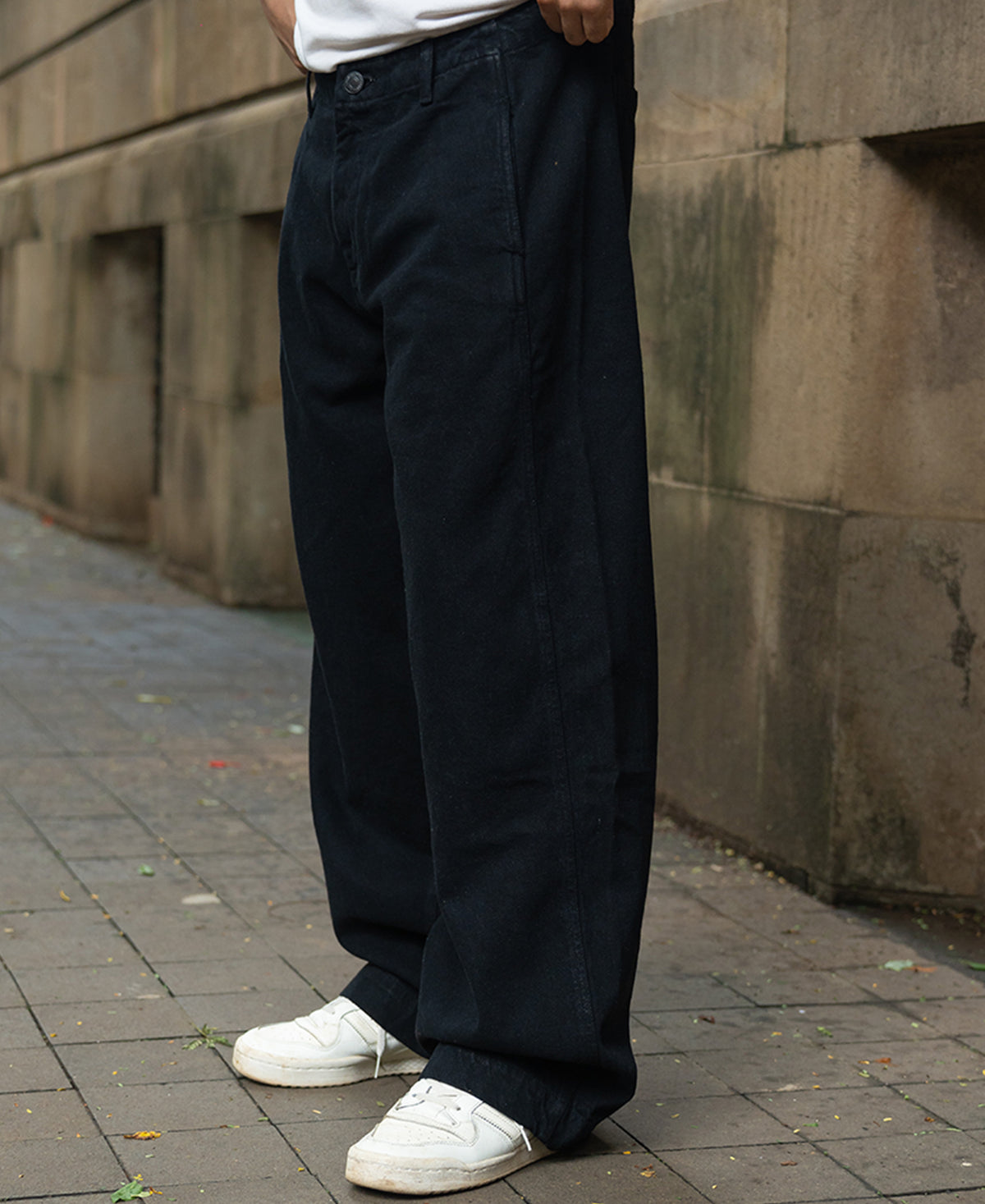 Black Washed Barrel Fit Jeans