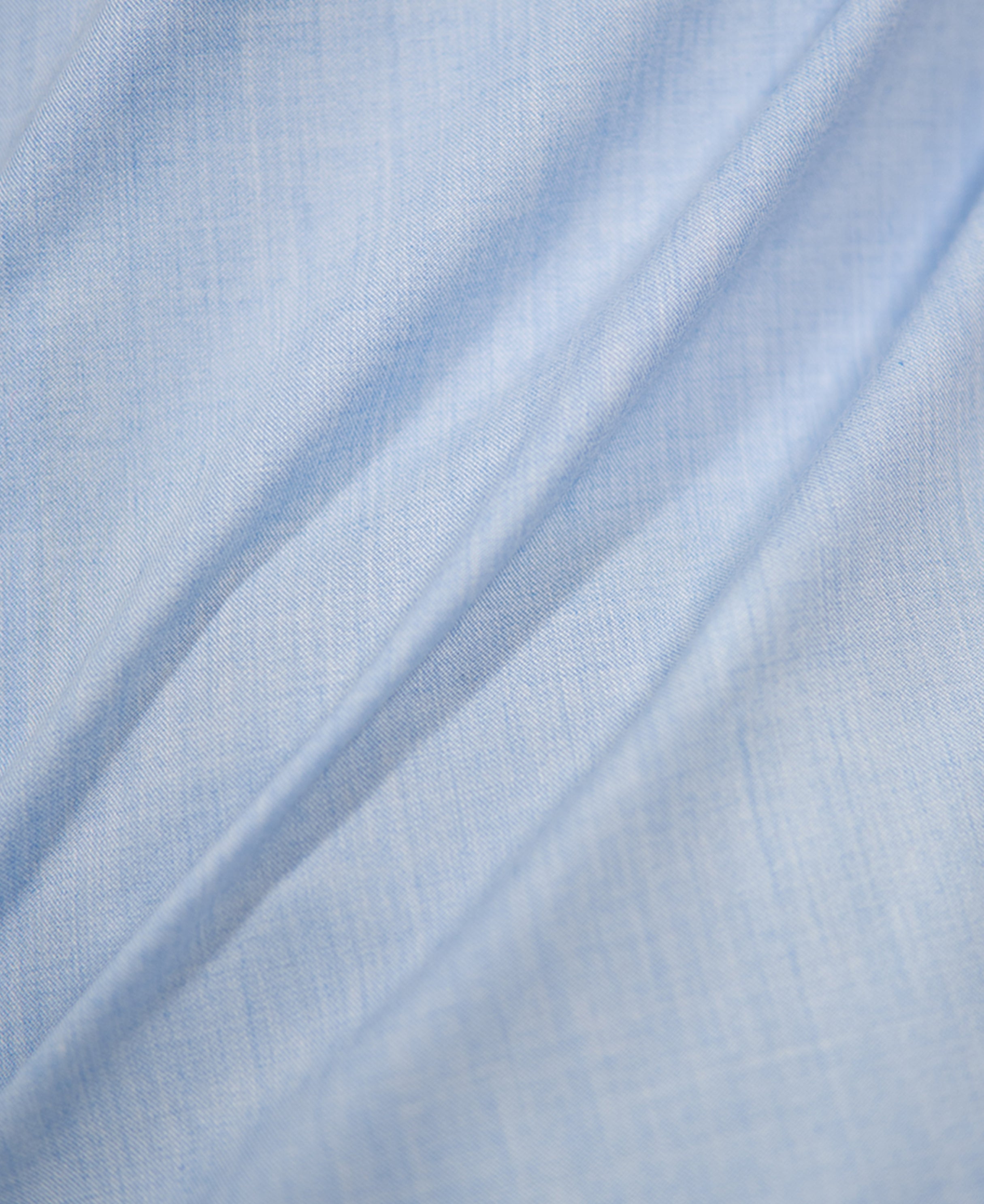 Blue Melange Embroidered Shirt 100% Cotton