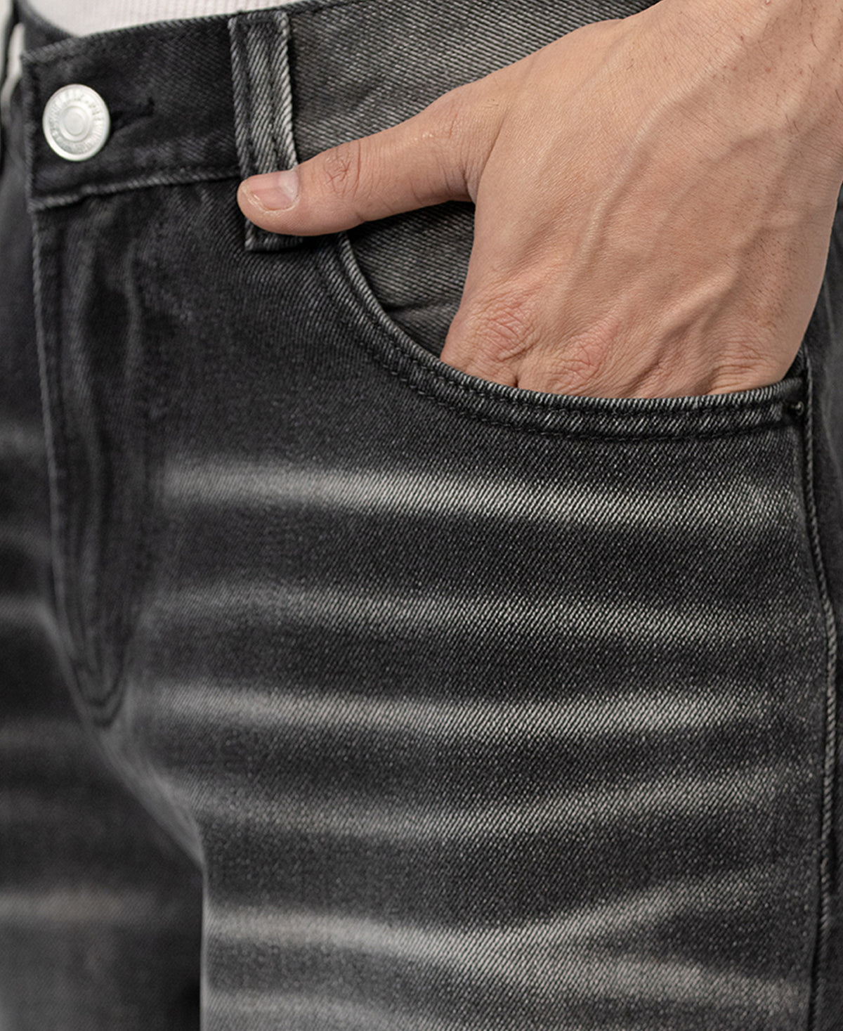 Black Washed Baggy Denim Jeans