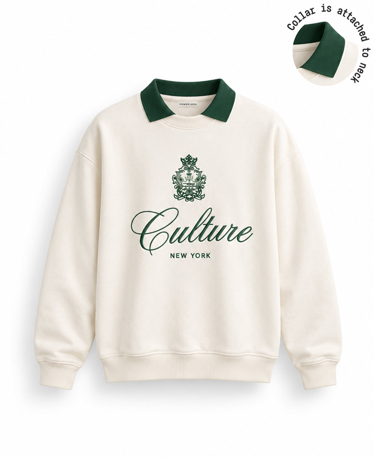 Cream Embroidered Boxy T-Shirt 100% Cotton