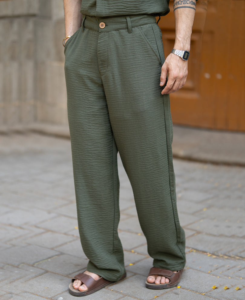 Olive Strcutured Co-Ord Set.
