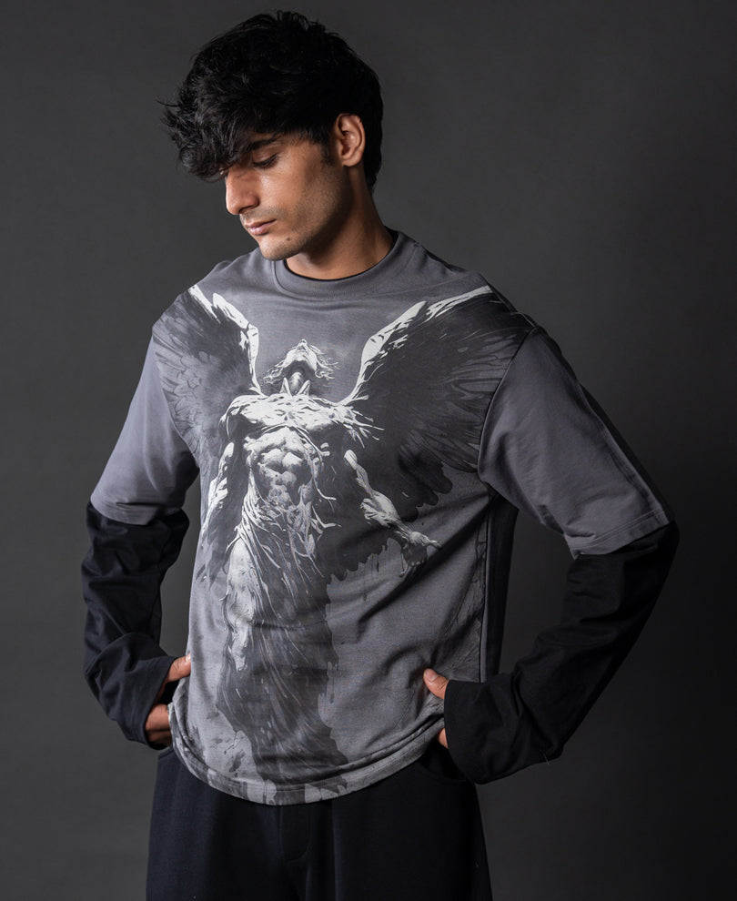 Grey Angel Grunge T-Shirt.