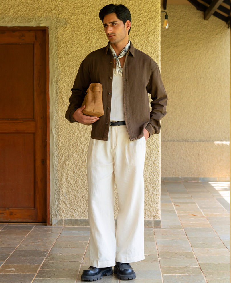 Coffee Brown Overdyed Shirt