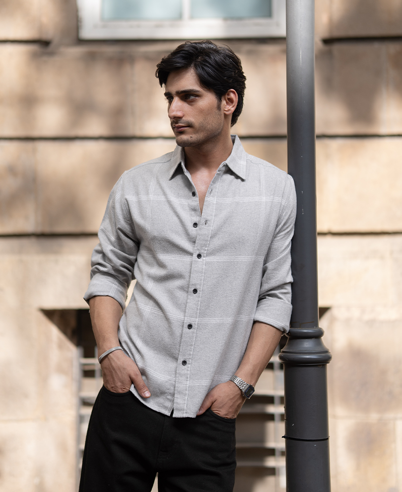 Grey Checks Shirt