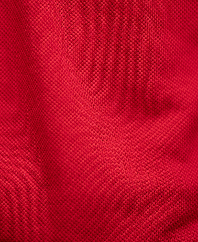 Red Structure Knit Polo T-Shirt