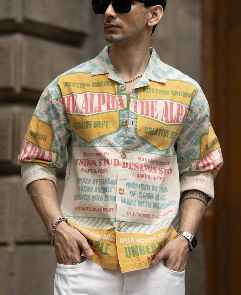 Multi Colour Lightweight Printed Shirt.