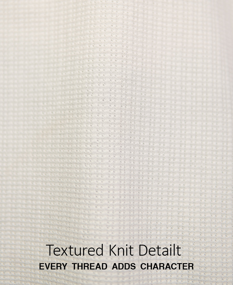 White Contrast Embroidery T-Shirt