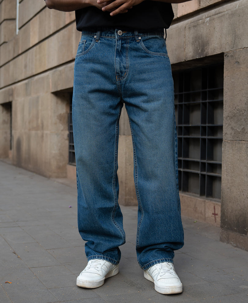 Barrel Fit Denim Jeans