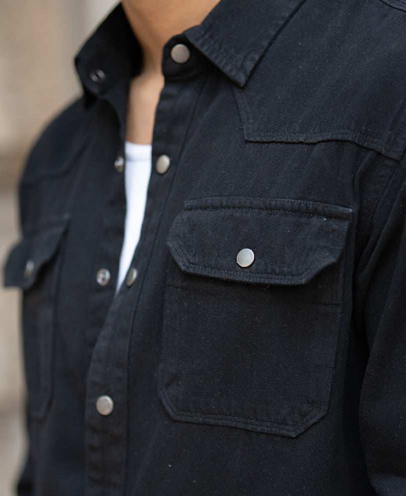 Black Denim Overshirt