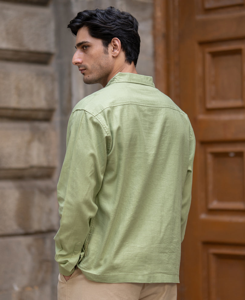 Mint Embroidered Shirt.