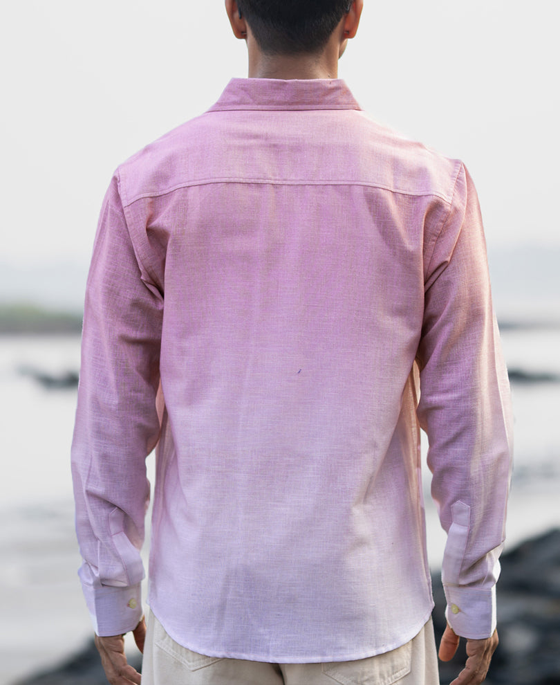 Dusty Pink Lightweight Ombre Shirt.