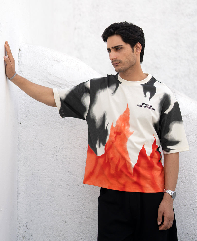 Multicolour Boxy Fit T-Shirt.
