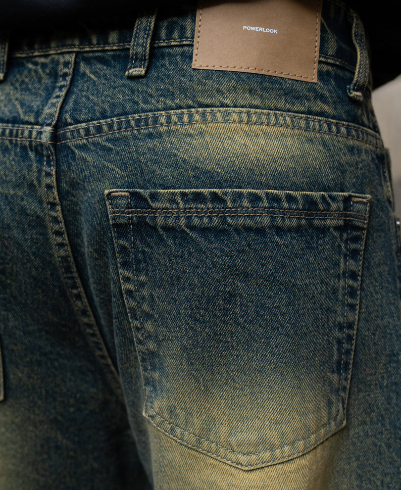 Dark Blue Tinted Baggy Jeans