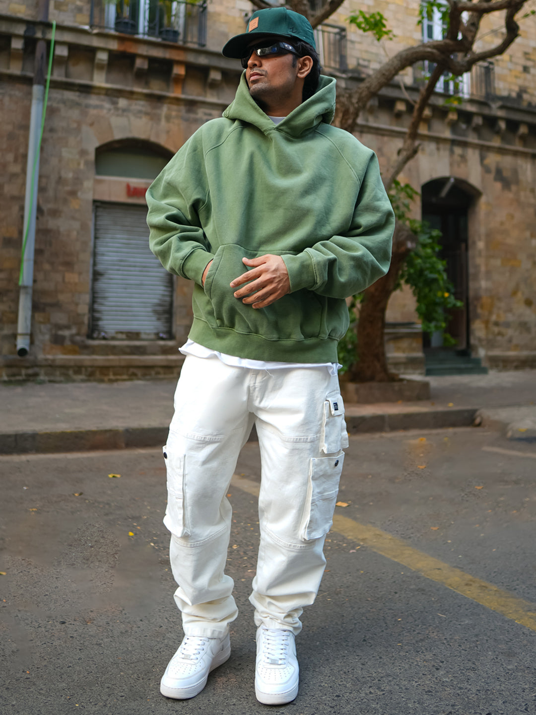 Off White Patch Pockets Denim Jeans.