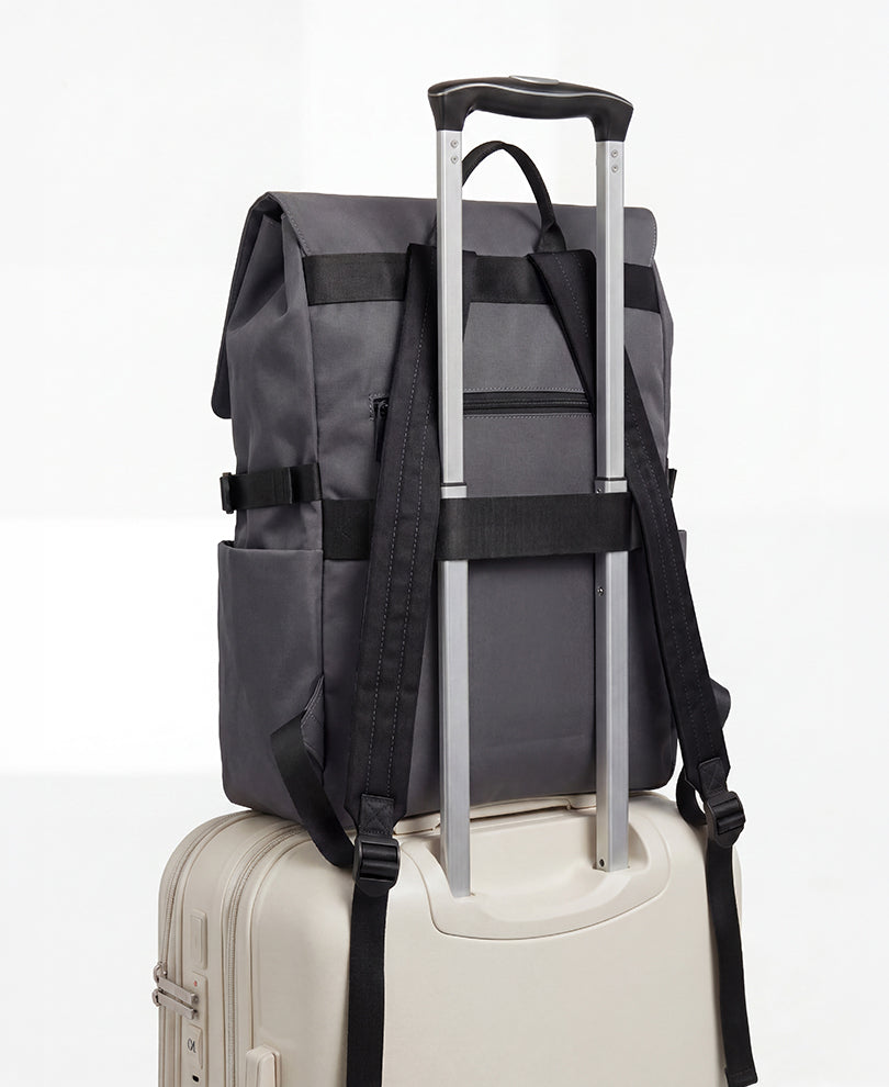 Grey Multipockets Backpack