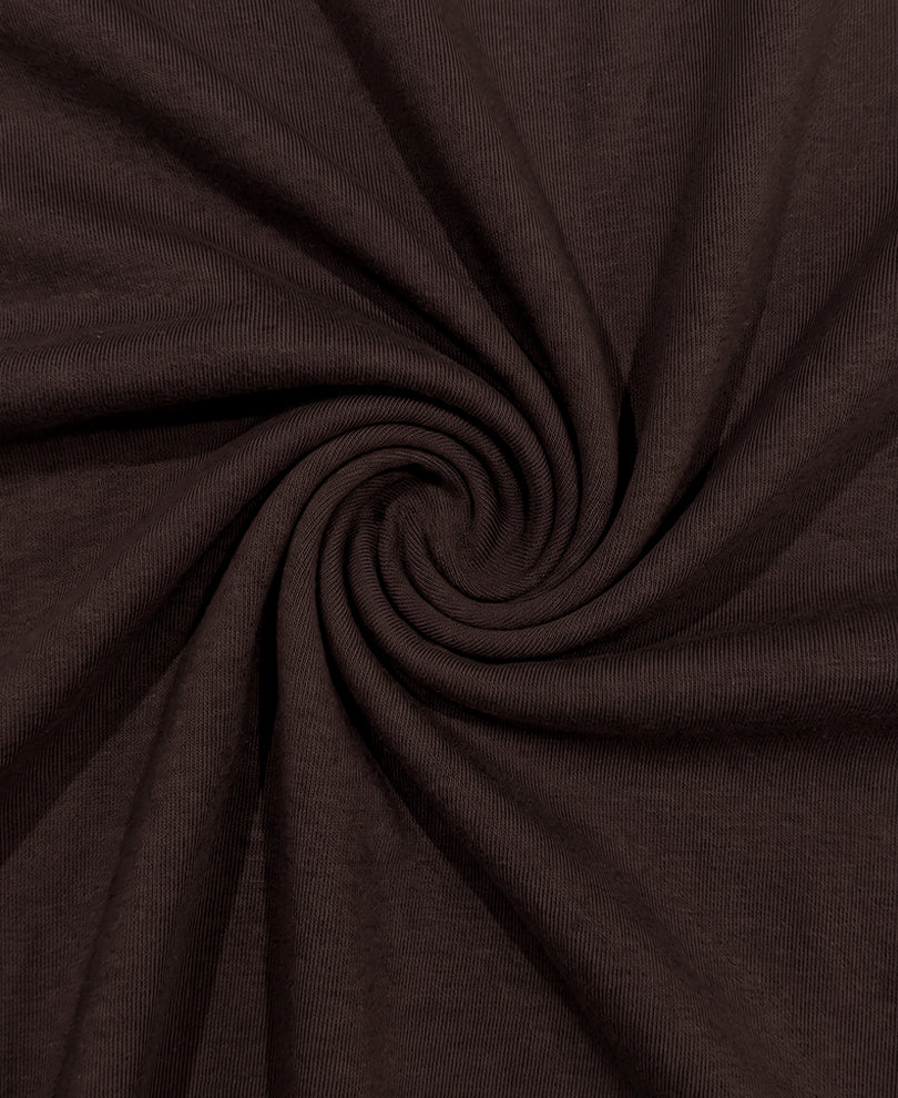 Brown Double Collared Zipper T-Shirt