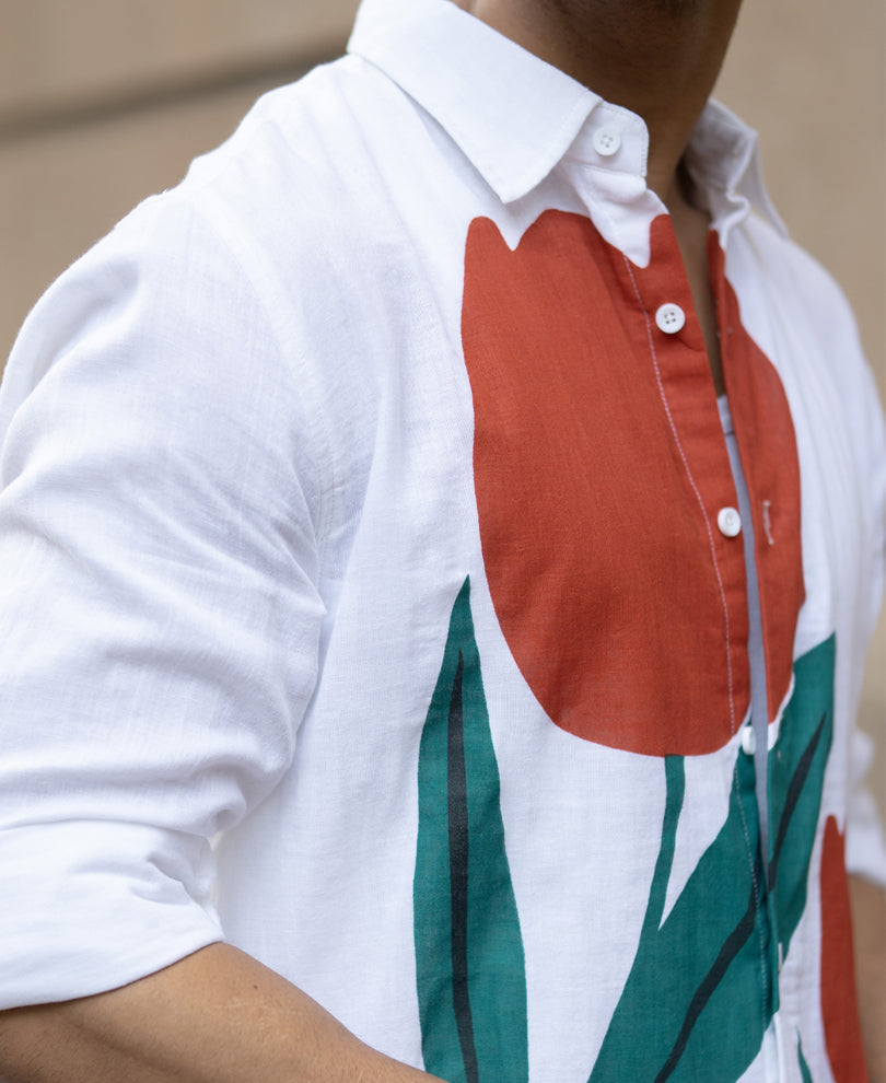 Tulip Print Lightweight Shirt.