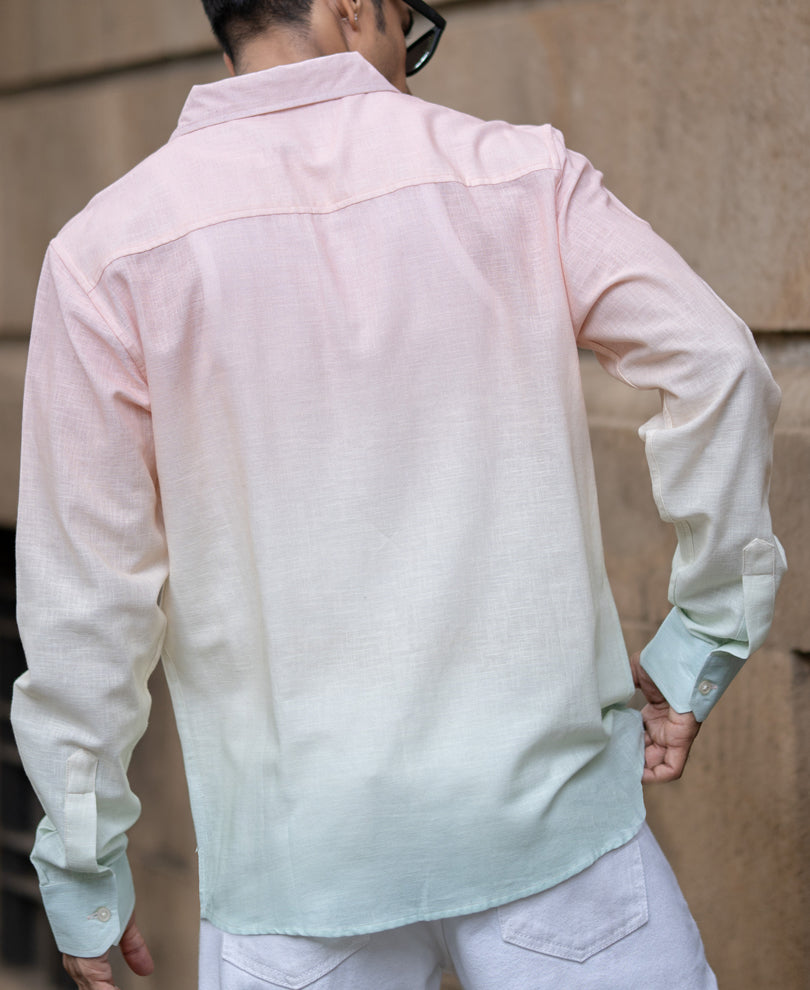 Buy Multicolour Lightweight Ombre Shirt Online | POWERLOOK