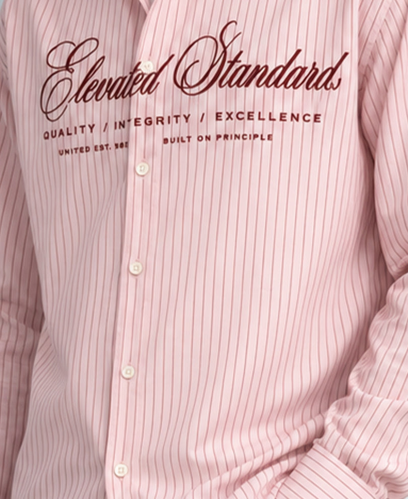Pink Printed Stripe Shirt