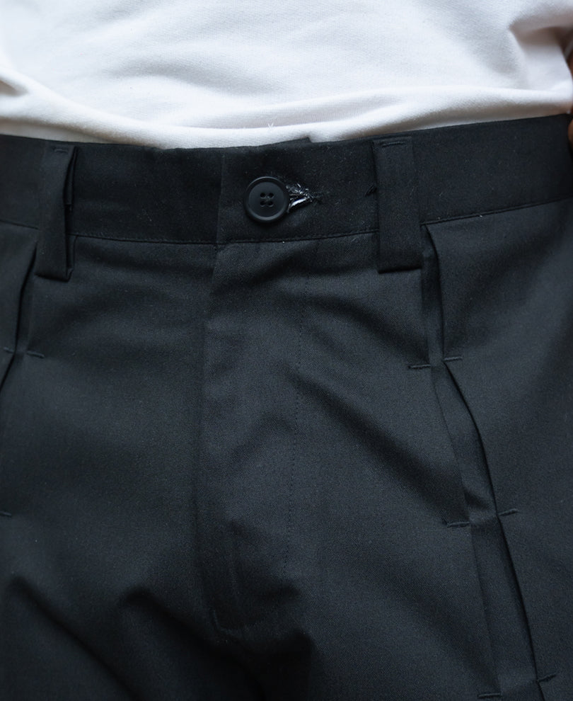 Black Pleated Trousers