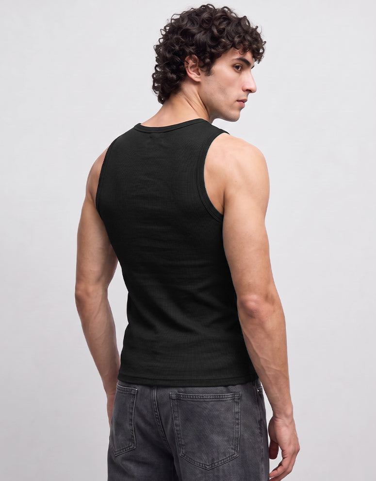 B&W Slim Fit Vest Pack Of Two 100% Cotton