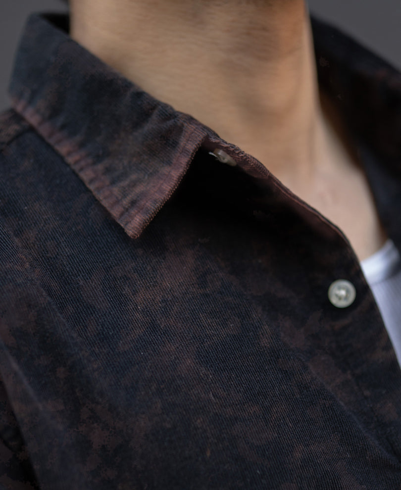 Black Washed Corduroy Shirt.