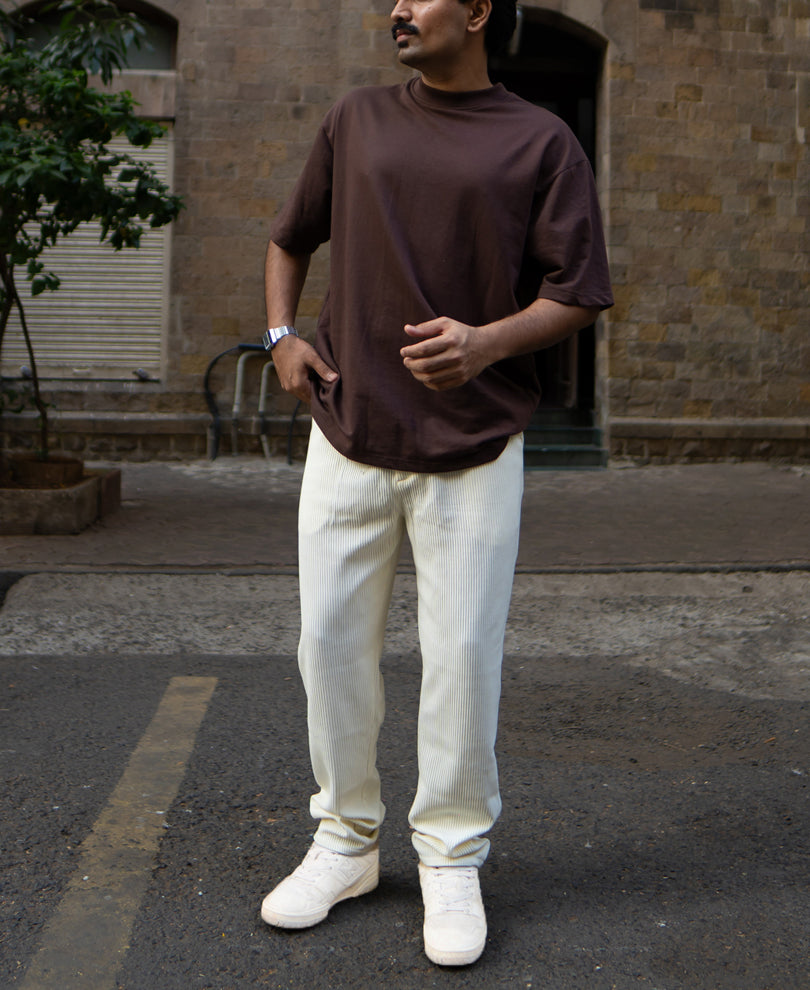 Cream Knit Gurkha Pant.