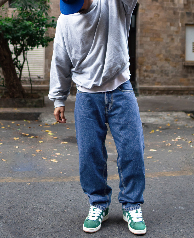 Blue Baggy Fit Jeans.