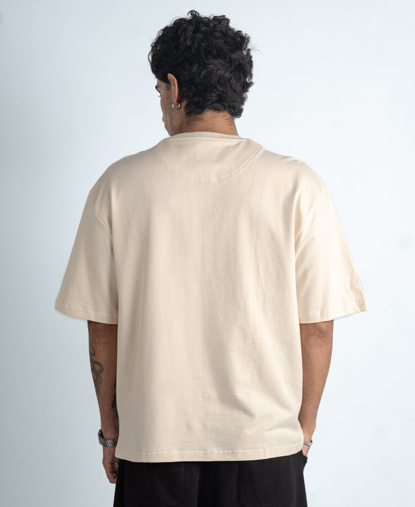 Cream Embroidered T-Shirt