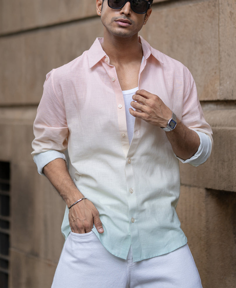 Multicolour Lightweight Ombre Shirt.