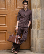 Brown Structured Lightweight Co-ord Set.