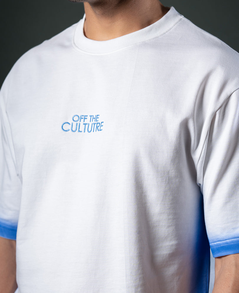 White Sprayed Oversize T-Shirt.
