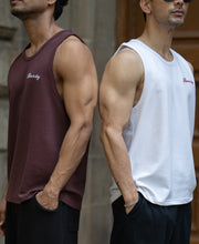Brown & Off White Vest Combo (Pack Of 2) 100% Cotton