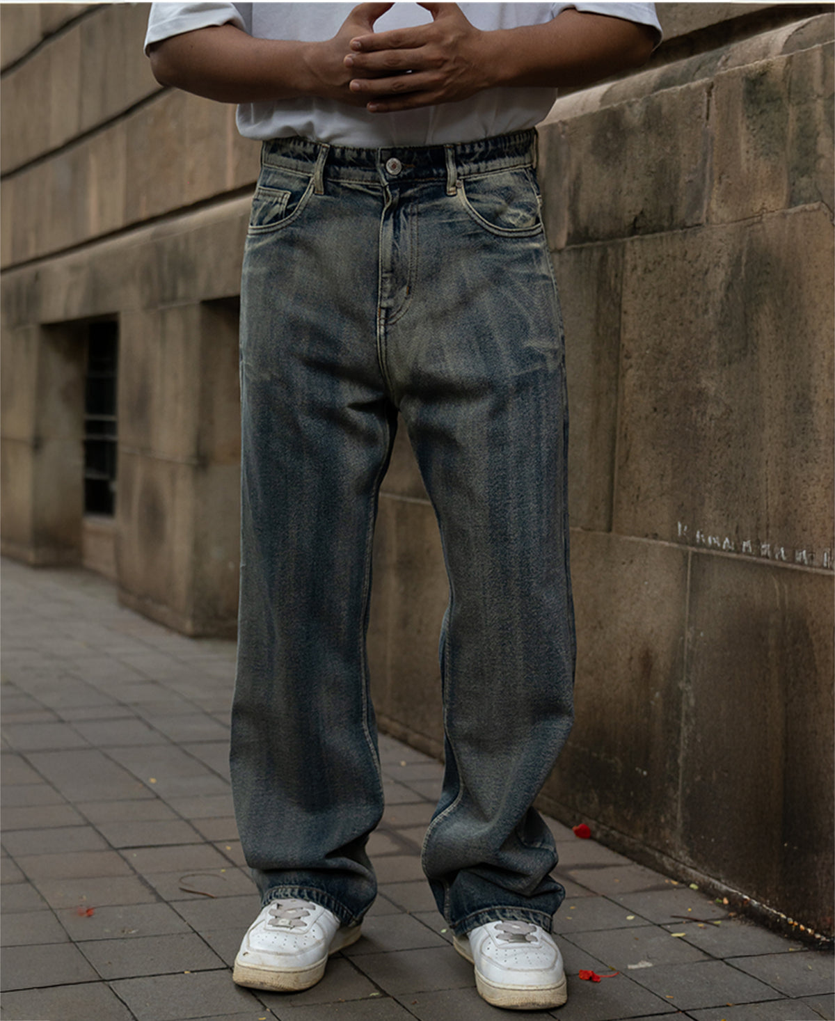 Blue Tinted Baggy Denim