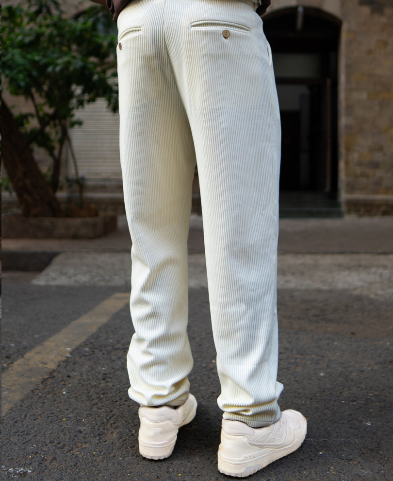 Cream Knit Gurkha Pant.
