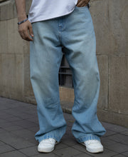 Tinted Blue Extra Baggy Jeans