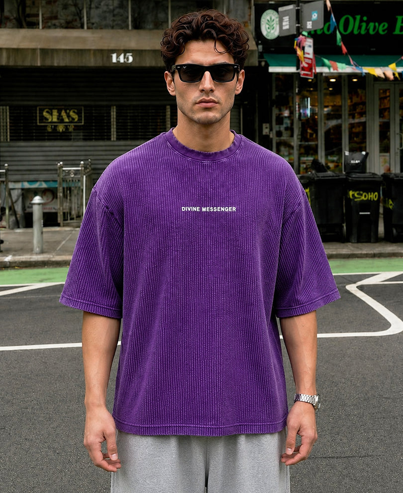 Purple Washed Graphic T-Shirt
