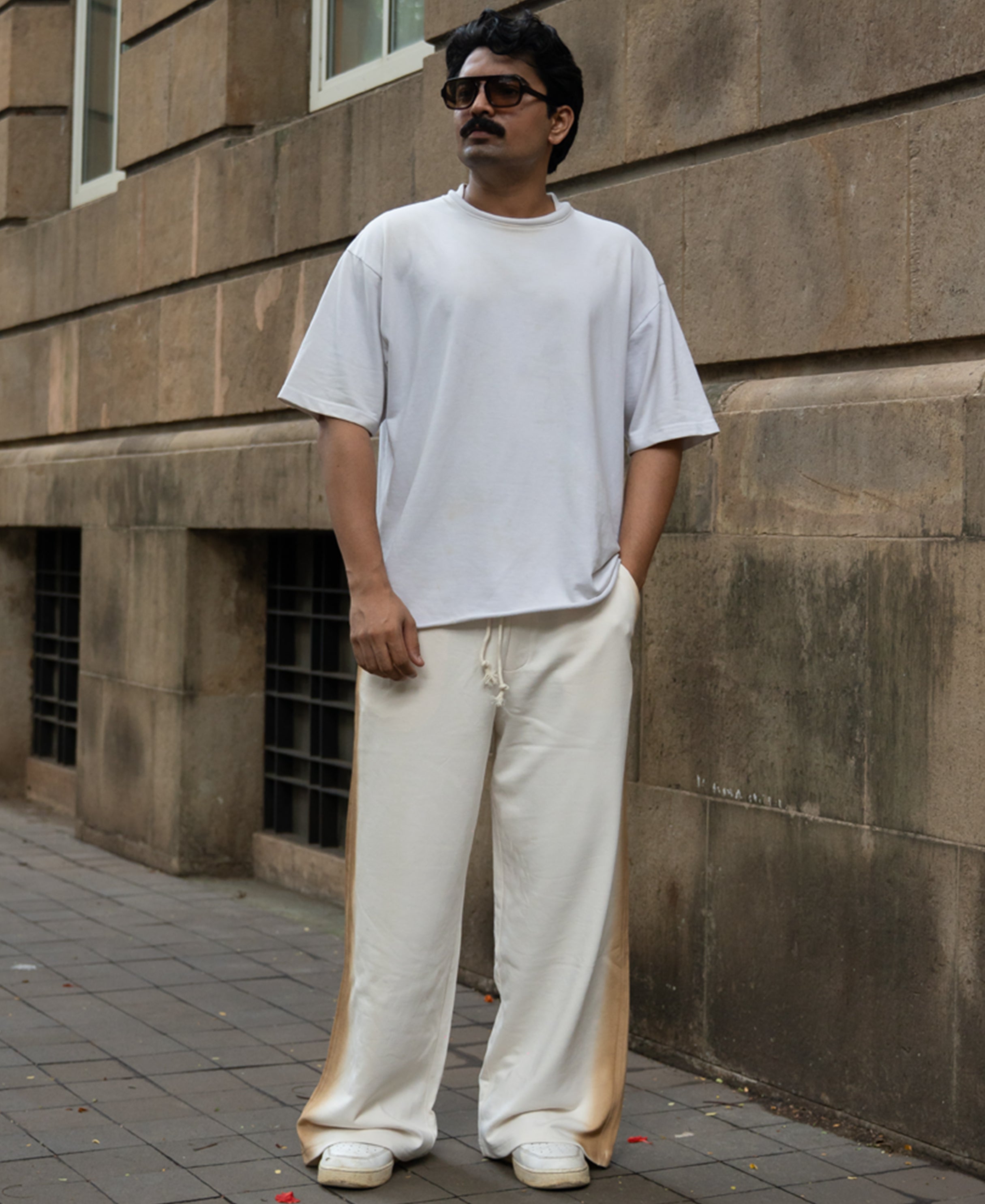 Off White Sprayed Baggy Trackpant
