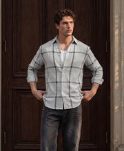 Grey Structure Checks Shirt