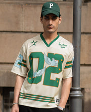Cream Dove Print Jersey T-Shirt
