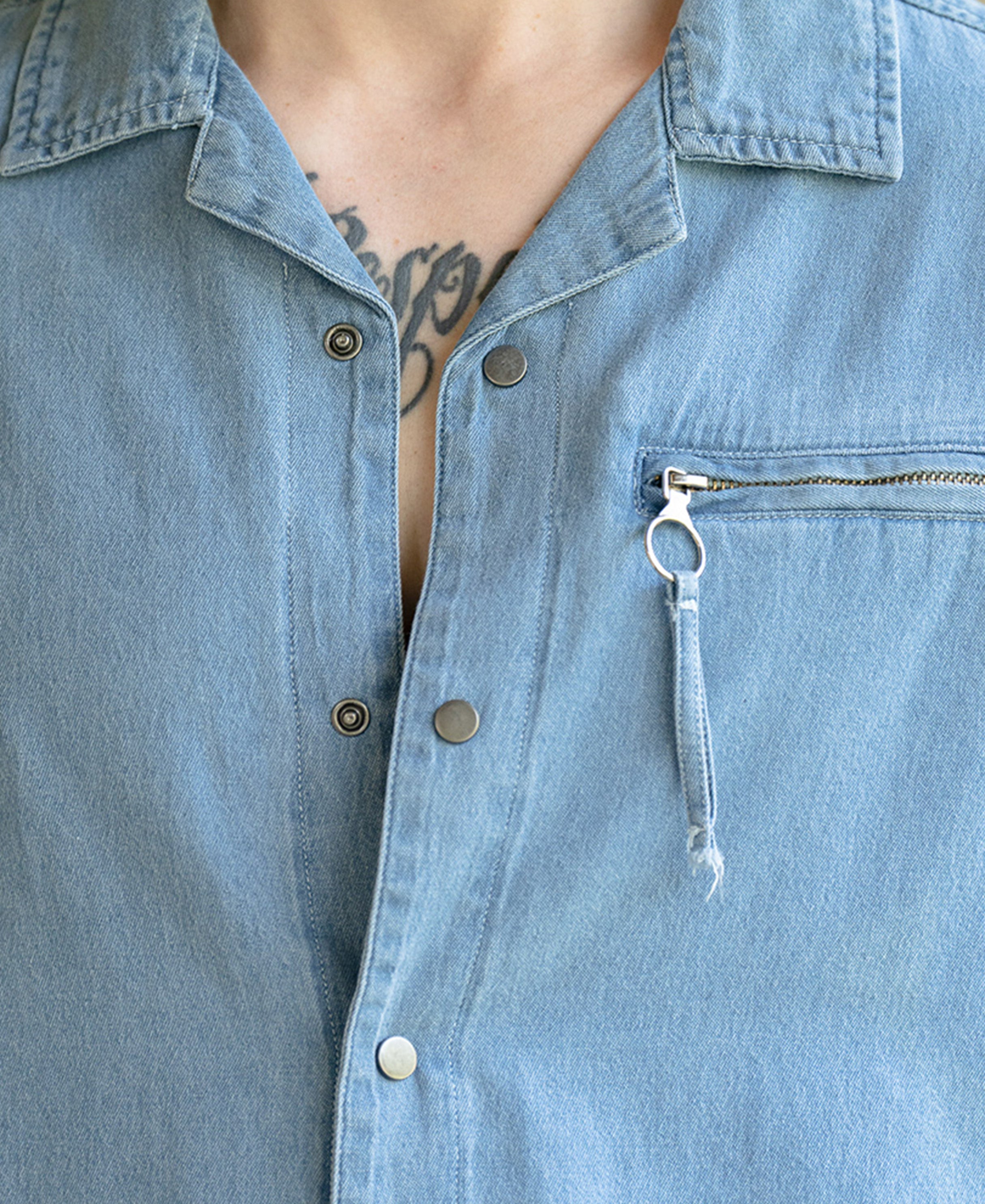 Light Blue Cuban Denim Shirt