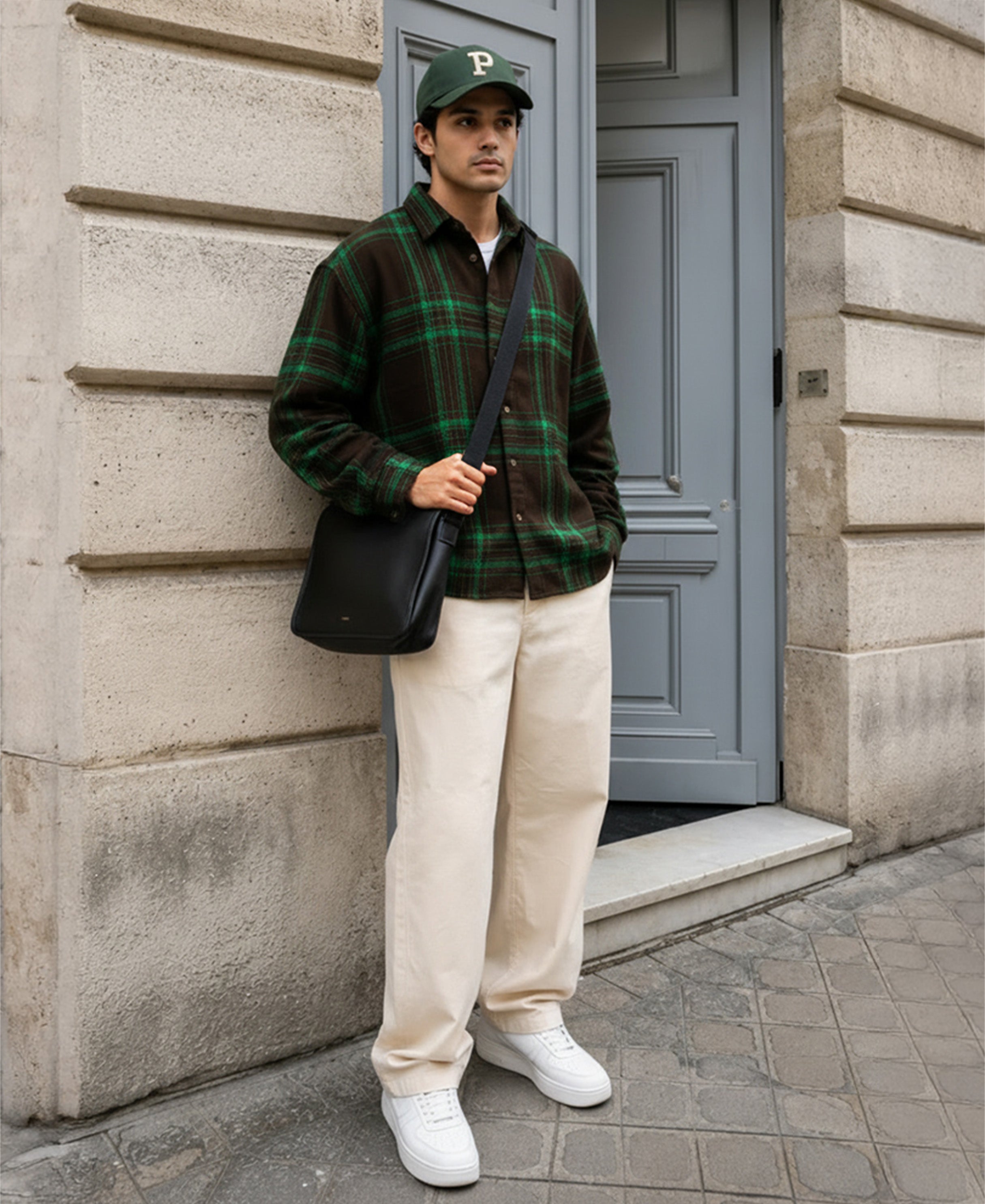 Brown Structured Checks Shirt 100% Cotton