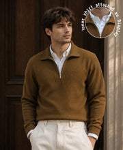 D Tan Contrast Collar Polo T-Shirt