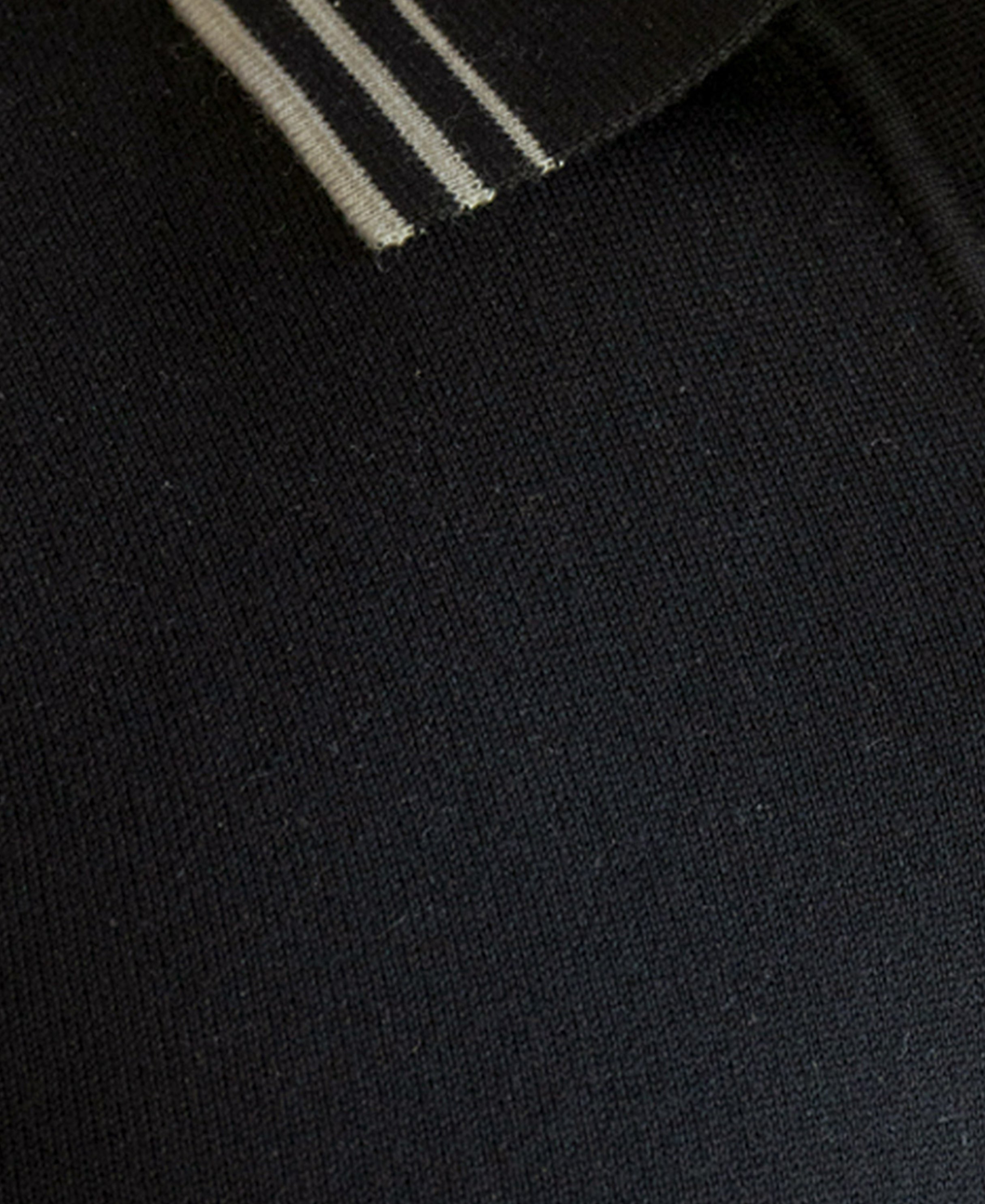 Black Knitted Polo T-Shirt 100% Cotton
