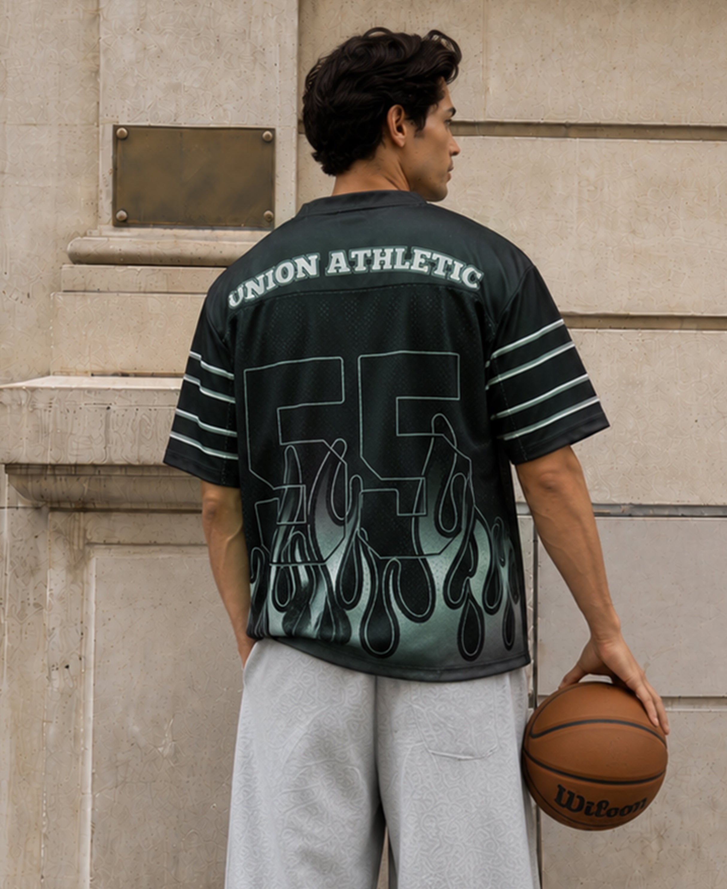 Black Printed Jersey T-Shirt