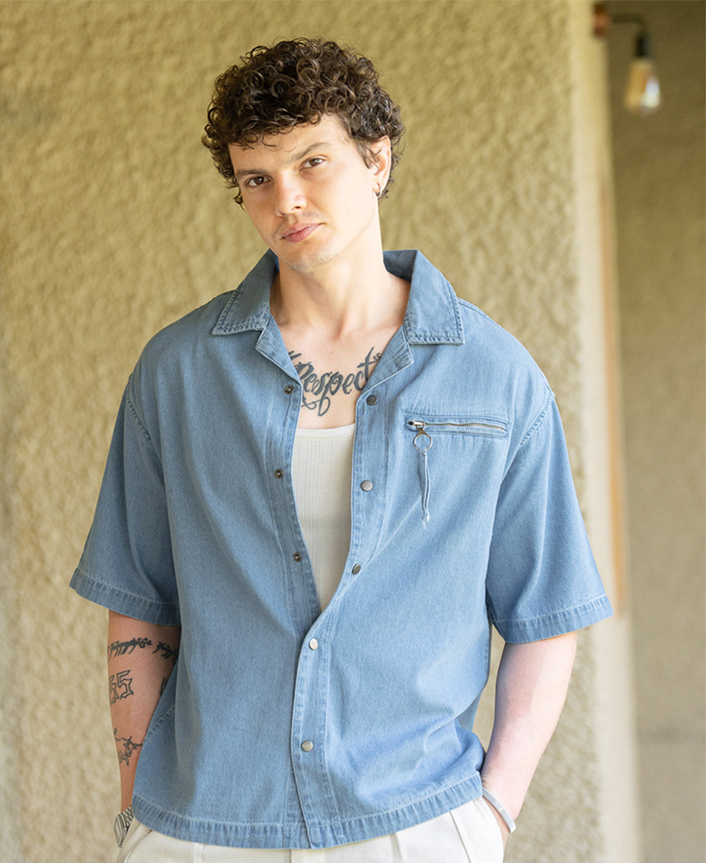 Light Blue Cuban Denim Shirt