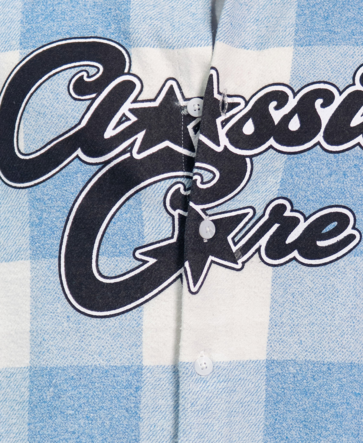 Blue Printed Checks Shirt