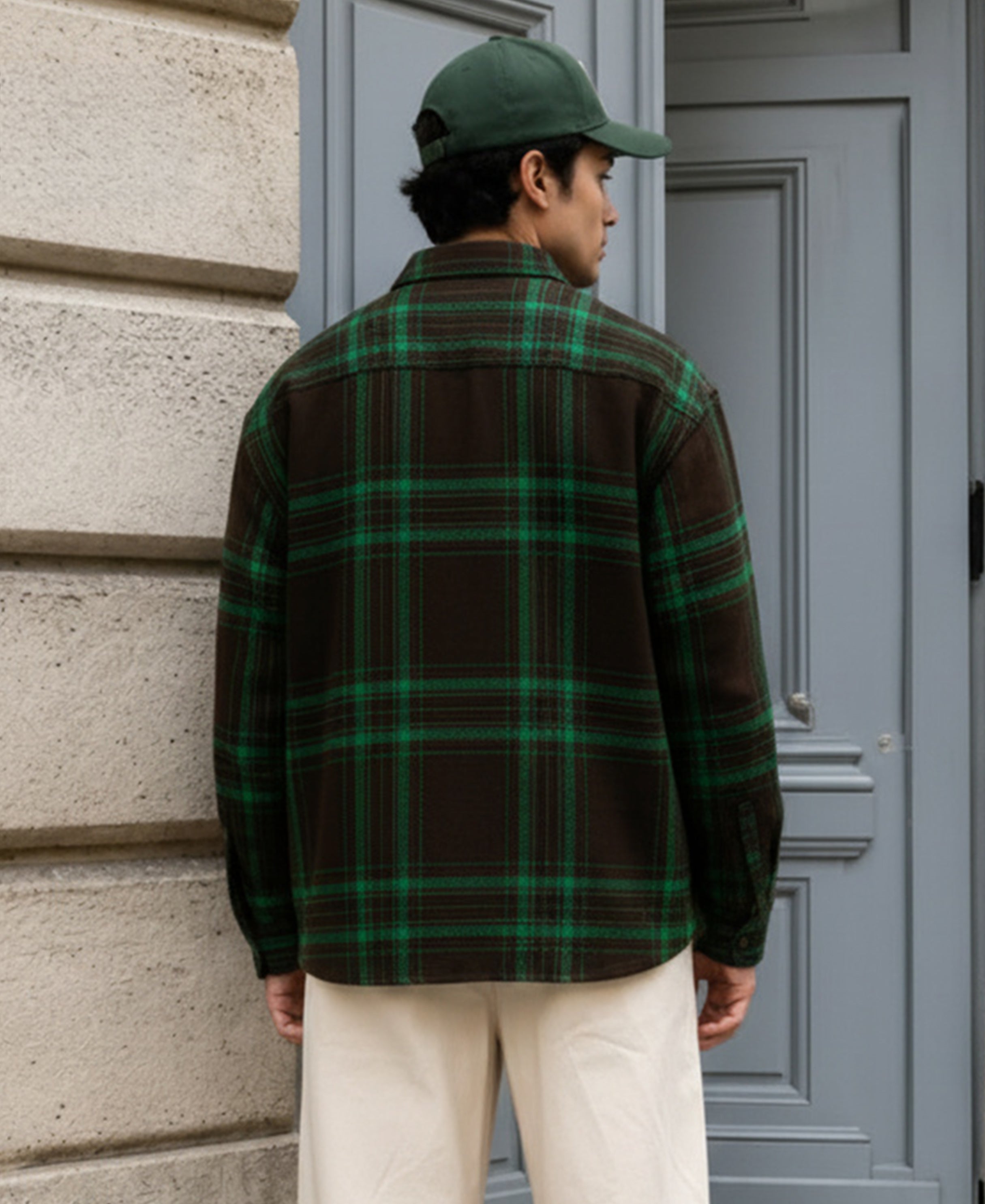 Brown Structured Checks Shirt 100% Cotton